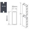 Säule 80x30 mm - 300 cm lang, anthrazit