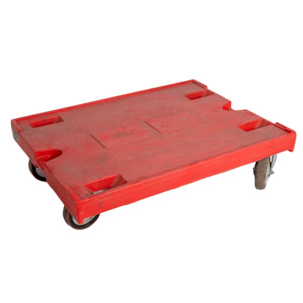 Transport roller 800 x 600 mm, red, 350 kg load capacity