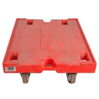 Transport roller 800 x 600 mm, red, 350 kg load capacity