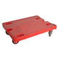 Transport roller 800 x 600 mm, red, 350 kg load capacity