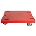 Transport roller 800 x 600 mm, red, 350 kg load capacity