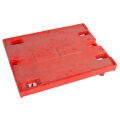 Transport roller 800 x 600 mm, red, 350 kg load capacity