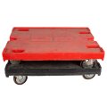 Transport roller 800 x 600 mm, red, 350 kg load capacity