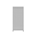 Wall shelf 260x100 cm (HxW), perforated sheet metal rear panel, grey