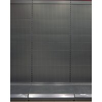 Wall shelf 300x100 cm (HxW), perforated sheet metal rear panel, anthracite