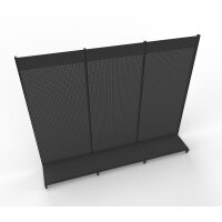 Wall shelf 300x300 cm (HxW), perforated sheet metal rear panel, anthracite