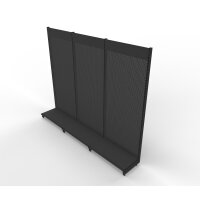 Wall shelf 300x300 cm (HxW), perforated sheet metal rear panel, anthracite