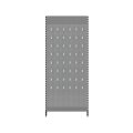 Wall shelf 300x100 cm (HxW), perforated sheet metal rear panel, grey