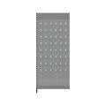 Wall shelf 300x100 cm (HxW), perforated sheet metal rear panel, grey