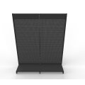 Wall shelf Tego 240x200 cm (HxW), perforated sheet metal rear panel, anthracite