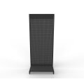 Wall shelf Tego 260x100 cm (HxW), perforated sheet metal rear panel, anthracite